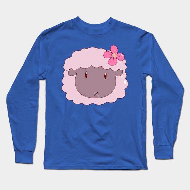 Flower Sheep Face Long Sleeve T-Shirt by saradaboru